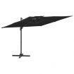 Double Top Cantilever Umbrella Black 400x300 cm