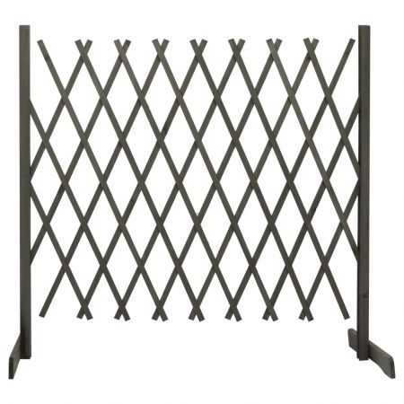 Garden Trellis Fence Grey 180x100 cm Solid Firwood