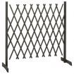 Garden Trellis Fence Grey 180x100 cm Solid Firwood