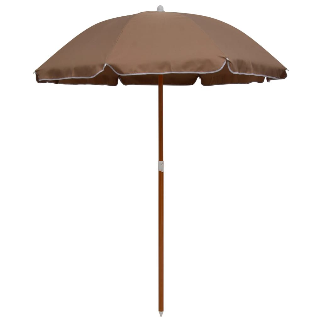 Parasol with Steel Pole 180 cm Taupe