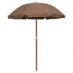 Parasol with Steel Pole 180 cm Taupe