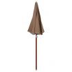 Parasol with Steel Pole 180 cm Taupe