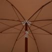 Parasol with Steel Pole 180 cm Taupe