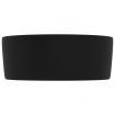 Luxury Wash Basin Round Matt Black 40x15 cm Ceramic