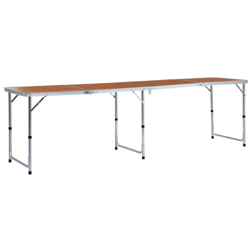 Foldable Camping Table Aluminium 240x60 cm