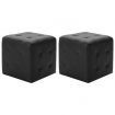 Pouffe 2 pcs Black 30x30x30 cm Faux Leather