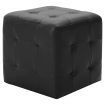 Pouffe 2 pcs Black 30x30x30 cm Faux Leather