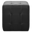 Pouffe 2 pcs Black 30x30x30 cm Faux Leather