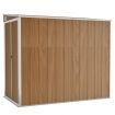 Wall-mounted Garden Shed Brown 118x194x178 cm Galvanised Steel