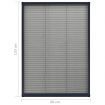 Plisse Insect Screen for Windows Aluminium Anthracite 80x120 cm