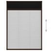 Plisse Insect Screen for Windows Aluminium Brown 80x120 cm