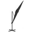 Cantilever Umbrella with Aluminium Pole Black 400x300 cm