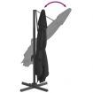 Cantilever Umbrella with Aluminium Pole Black 400x300 cm