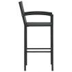 Bar Stools 2 pcs Black Poly Rattan