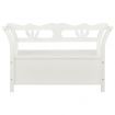 Storage Bench 126 cm White Solid Fir Wood