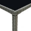 Garden Bar Table Grey 130x60x110 cm Poly Rattan and Glass