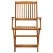 Folding Outdoor Chairs 2 pcs Solid Acacia Wood