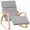 Rocking Chair Light Grey Fabric