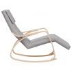 Rocking Chair Light Grey Fabric