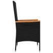 Garden Chairs with Cushions 4 pcs Poly Rattan Black