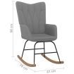 Rocking Chair Dark Grey Fabric