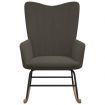 Rocking Chair Dark Grey Velvet