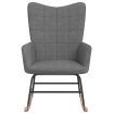 Rocking Chair Dark Grey Fabric