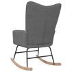 Rocking Chair Dark Grey Fabric