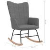 Rocking Chair Dark Grey Fabric