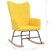 Rocking Chair with a Stool Mustard Yellow Fabric