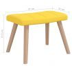 Rocking Chair with a Stool Mustard Yellow Fabric