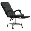 Reclining Office Chair Black Faux Leather