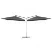 Double Parasol with Steel Pole 250x250 cm Anthracite