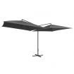 Double Parasol with Steel Pole 250x250 cm Anthracite