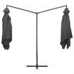 Double Parasol with Steel Pole 250x250 cm Anthracite