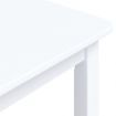 Dining Table White 114x71x75 cm Solid Rubber Wood