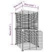 8-Panel Pet Cage with Door Black 35x35 cm Steel