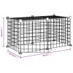 8-Panel Pet Cage with Door Black 35x35 cm Steel