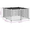 12-Panel Pet Cage with Door Black 35x35 cm Steel