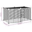 8-Panel Pet Cage with Door Black 35x35 cm Steel