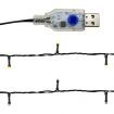 Christmas Garland with LED Lights 10 m Black