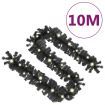Christmas Garland with LED Lights 10 m Black
