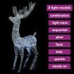 XXL Acrylic Christmas Reindeer 250 LED 180 cm Cold white