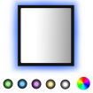 LED Bathroom Mirror Black 40x8.5x37 cm Acrylic