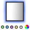 LED Bathroom Mirror Grey 40x8.5x37 cm Acrylic