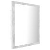 LED Bathroom Mirror Concrete Grey 40x8.5x37 cm Acrylic