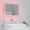 LED Bathroom Mirror White 60x8.5x37 cm Acrylic