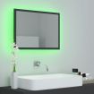 LED Bathroom Mirror Grey 60x8.5x37 cm Acrylic