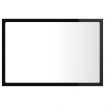 LED Bathroom Mirror High Gloss Black 60x8.5x37 cm Acrylic