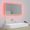 LED Bathroom Mirror Sonoma Oak 80x8.5x37 cm Acrylic